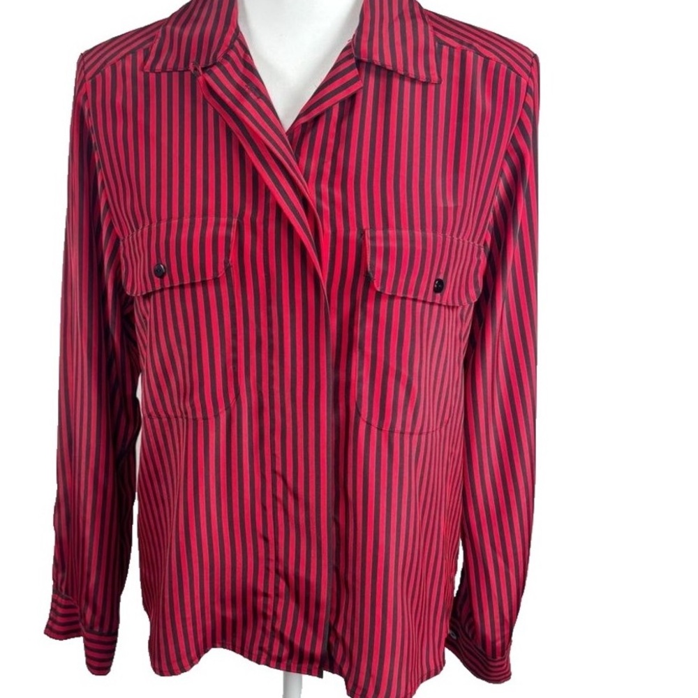 Striped Red Blouse for Women